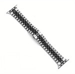 Watch strap compatible with iWatch Series 9/8/7/6/5/4/3/2/1, 38-41mm, silver black, new