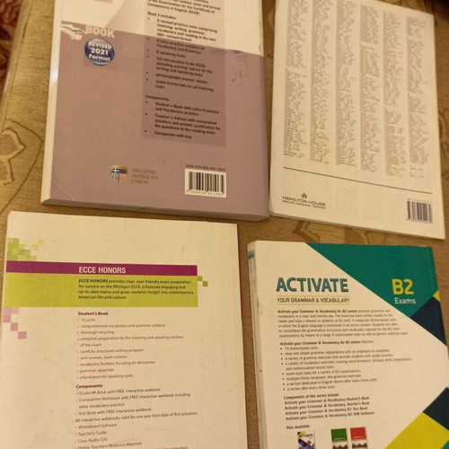 English language learning books used, set of 4, ECCE Honors B2