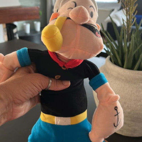 Popeye collectible doll like new, 45 cm height