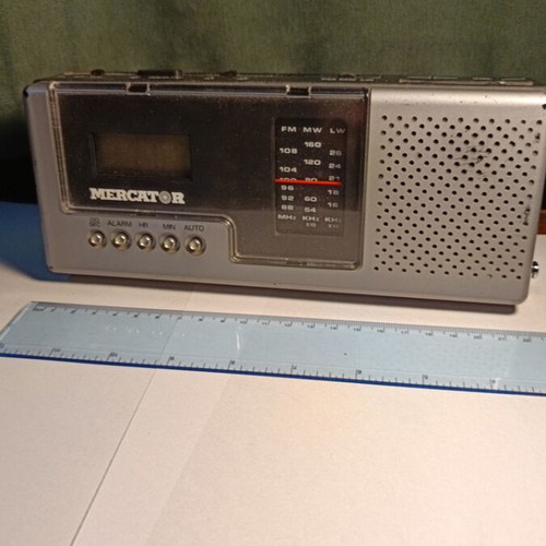 Mercator vintage radio alarm clock used