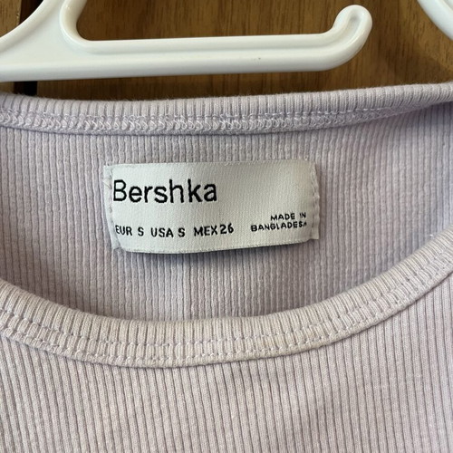 Bershka rib crop top size S like new lilac