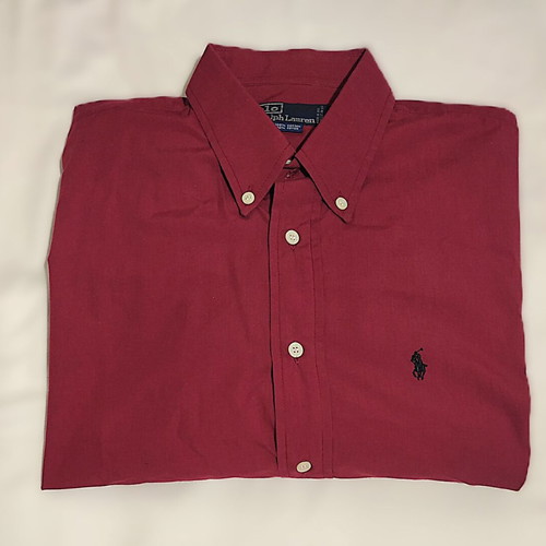 Polo Ralph Lauren shirt size Large, burgundy color, like new