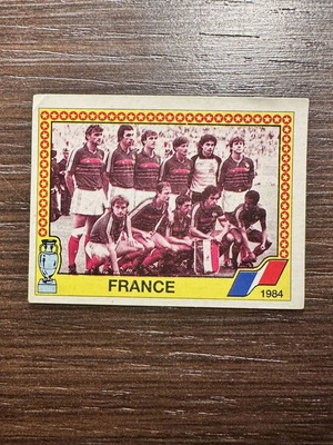 Panini Euro 1988 France 1984 Champions Team Sticker used, vintage
