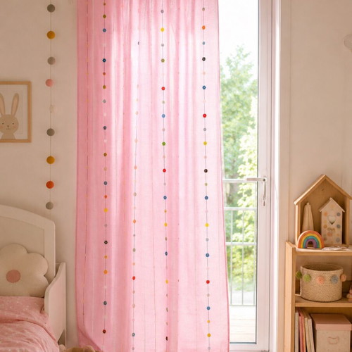 IKEA Festlig Pink Children's Curtain 120x250 cm like new