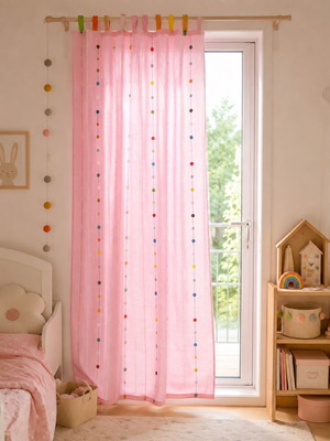 Παιδική κουρτίνα IKEA Festlig ροζ 120x250 εκ. σαν καινούργιο