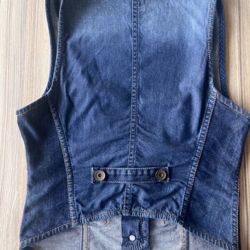 Retro jean vest Benetton jeans size S like new blue