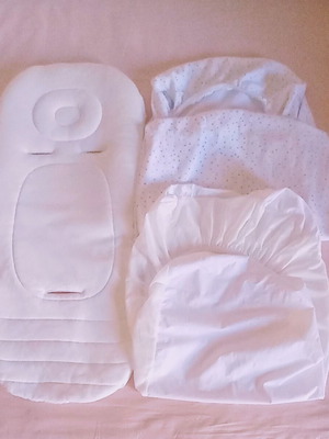 Inglesina Welcome Pad mattress set like new with fitted sheet and underlay
