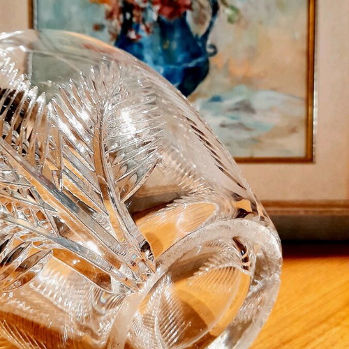 Crystal Vase heavy Bohemia or Rogaska cut lead crystal new