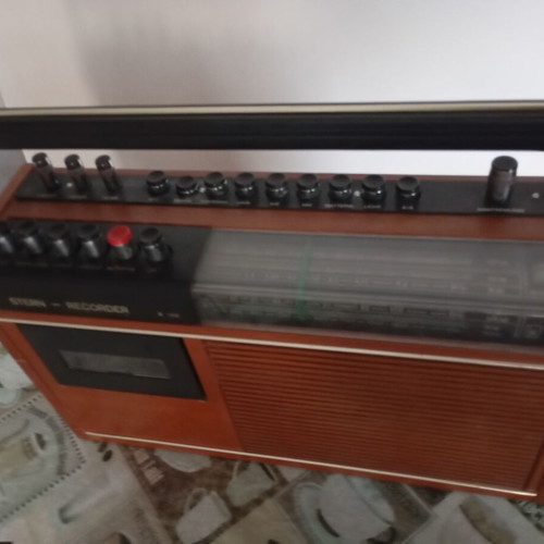 Vintage radio cassette player used, 1970s