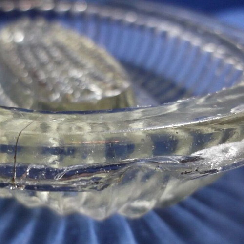 Vintage solid glass grater used for fruits and baby food