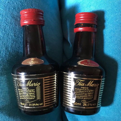 Drambuie and Tia Maria collectible miniatures new, set of 3