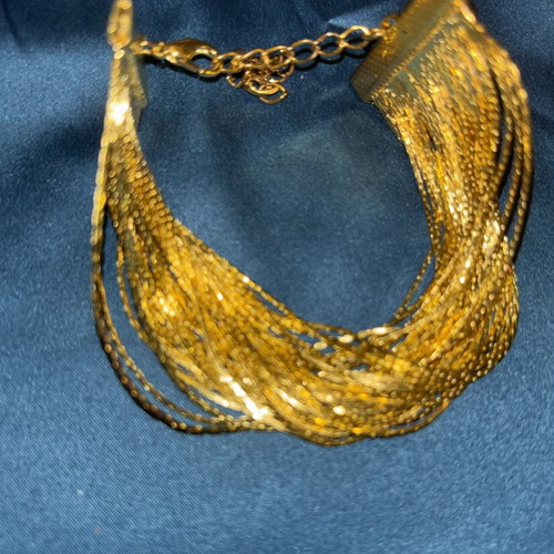 Women's gold-plated stainless steel bracelet new with adjustable clasp