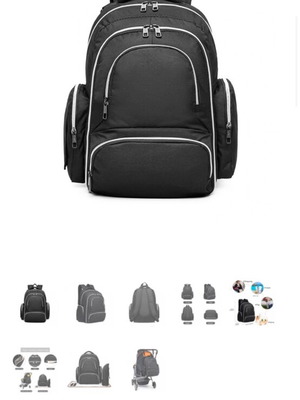 Backpack diaper bag like new with many baby compartments