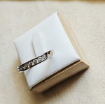 Silver ring 925 band with sparkling zirconia