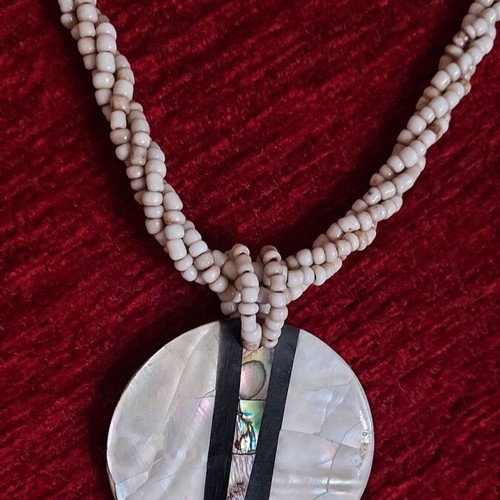 Handmade necklace from natural materials new 45cm