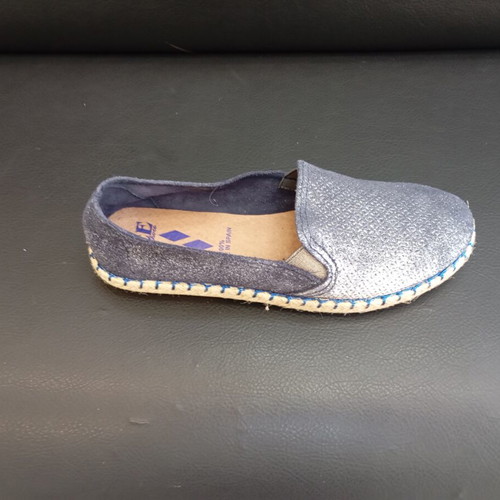 Espadrilles Ace blue genuine leather made in Spain