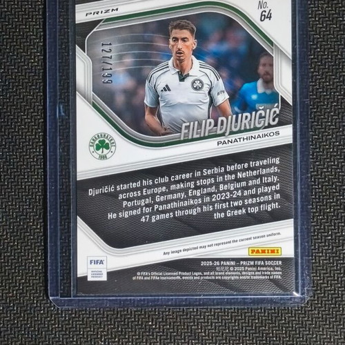 Filip Djuricic Panathinaikos Blue Prizm 127/199 card new
