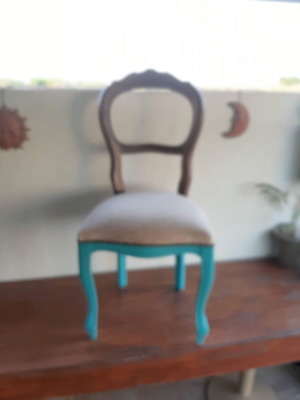 Design wooden dining chair with carved solid wood and velvet seat, set of 4