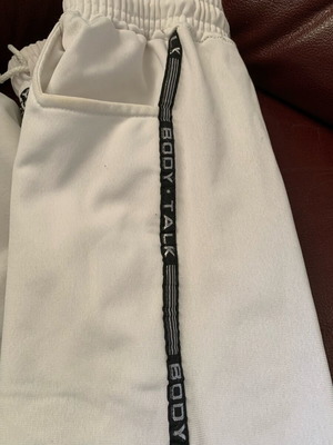 Bodytalk white fleece sweatpants used, size Medium