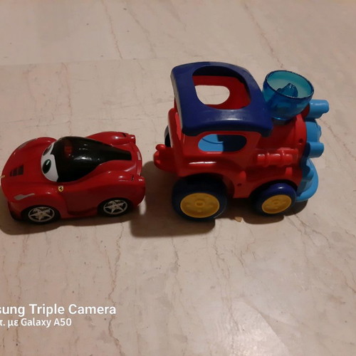 Πακέτο αμάξι Ferrari και τρενάκι μεταχειρισμένα