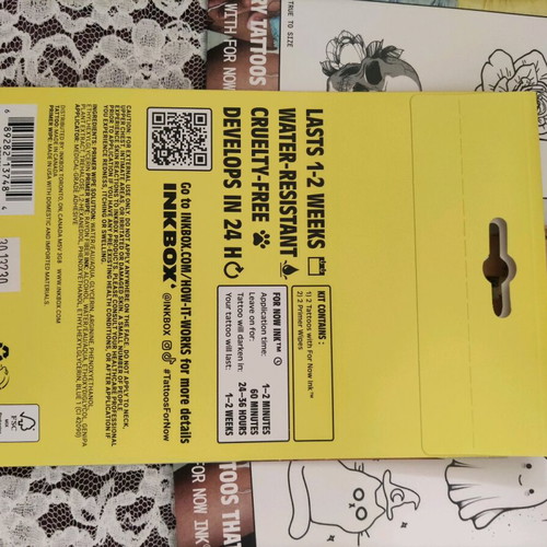 Tattoo sealed pack of 3 packages with 2 pieces each