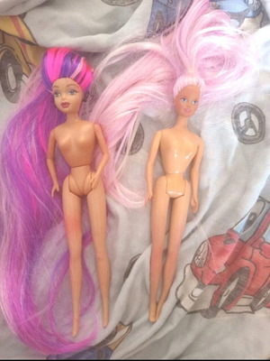 Vintage Barbie dolls used with reroot hair, set of 2 from 80s 90s