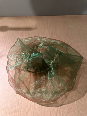 Transparent tulle pouch