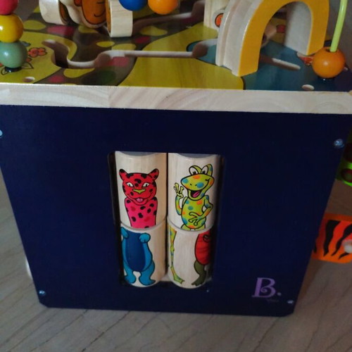 Zany Zoo wooden activity cube