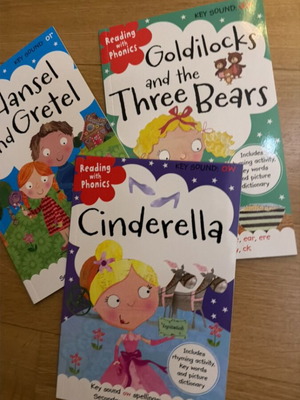 Reading with phonics set of 3 brand new books in English