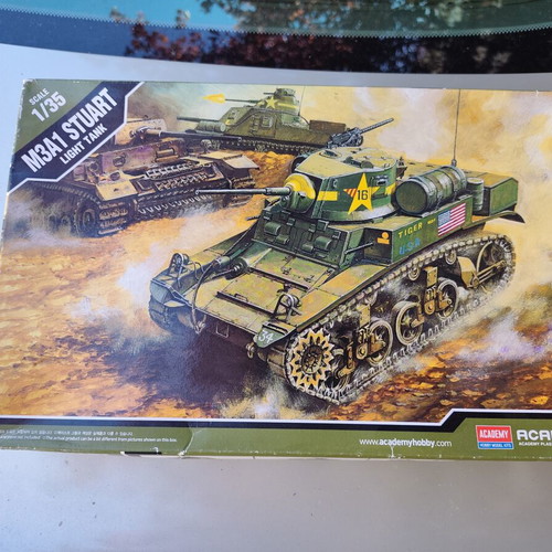 M3A1 Stuart tank model kit 1/35 scale Academy like new
