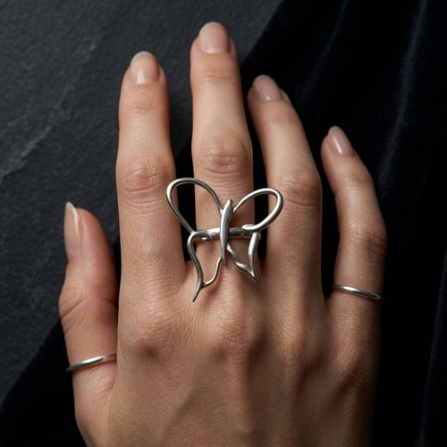 Butterfly ring made of 925 silver new