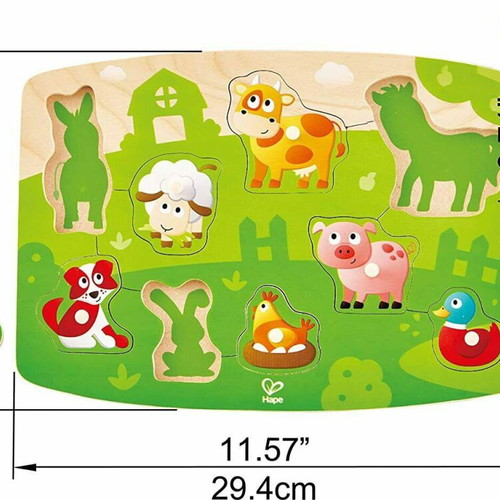 Wooden farm animal kids puzzle like new