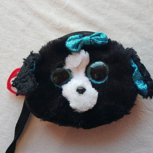 Fur bag used, black, handheld