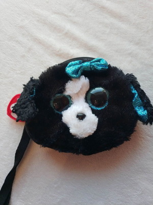 Fur bag used, black, handheld