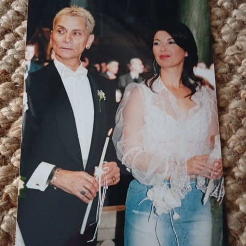 Rare authentic photo of Sofia Aliberti and Dimitris Souleles like new, 19.2x12.7 cm