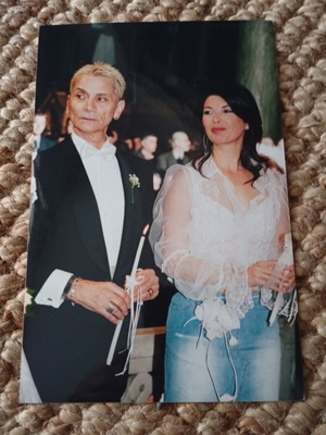 Rare authentic photo of Sofia Aliberti and Dimitris Souleles like new, 19.2x12.7 cm