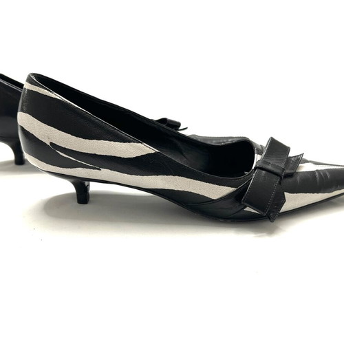 Dolce & Gabbana black and white mid heels used