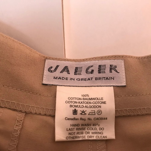 Vintage Jaeger skirt used, beige, 100% cotton, size XXL