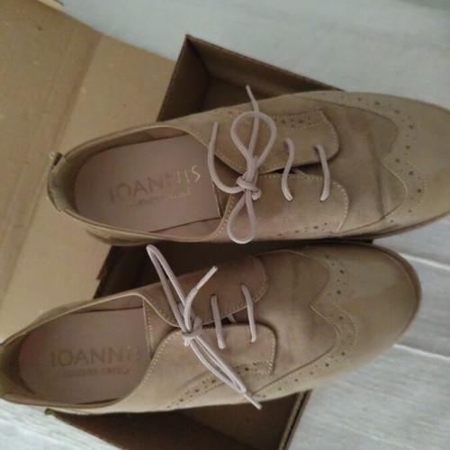 Oxford shoes Ioannis leather Greece, like new, size 38, beige