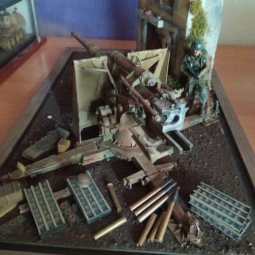 Diorama 88mm FLAK 36 new, Battle of Berlin, 1/35 scale