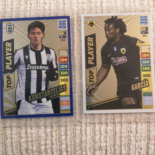 Top Players Cards Konstantelias and Garcia