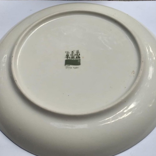 Rose Medallion decorative plate used, Chinese porcelain