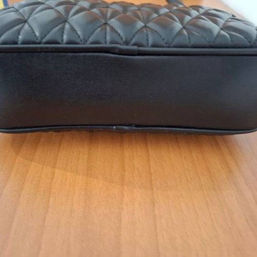 Marie Claire Black Quilted Crossbody Bag Like New with Tassel