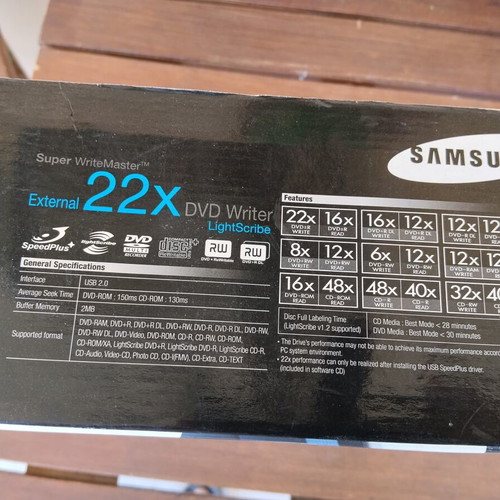 Samsung external DVD writer SE-S224 like new