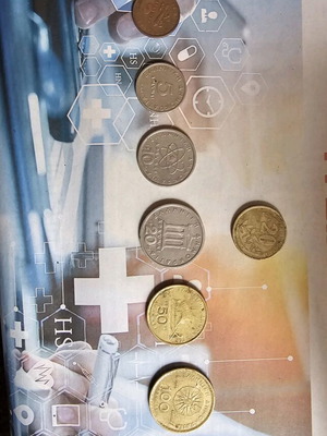 Drachma coins used, set of 11 pieces