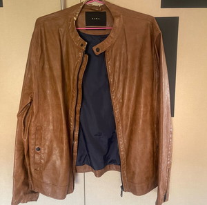Ανδρικό τζάκετ δερμάτινη Zara Xl