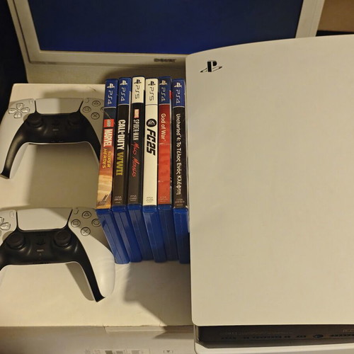 PlayStation 5 disc κονσόλα 1TB με 6 παιχνίδια και 2 χειριστήρια