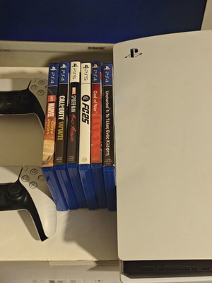 PlayStation 5 δίσκος κονσόλα 1TB με 6 παιχνίδια και 2 χειριστήρια