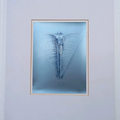 Lithograph used by Michael Schmidr Stein with signature