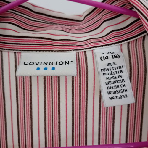 Cover shirt like new, size L, black and red
